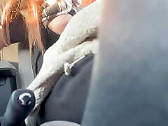 Italian Big Tits Long hair Milf Artemisia Love Hot Solo air houston ride Driving around and flashing her big tits and horny nipples