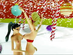 3dgspot-xxxmas bimbo tancerze potrząsają swoimi dużymi cyckami! animacja 3d!