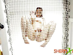 Humping My Clit with Fishnet Ropes