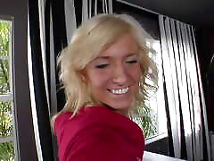 Barely of age Ella Marie a horny blonde gets her pussy