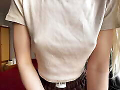 Skinny stepsister helped me cum quickly in her panties using her tight pussy