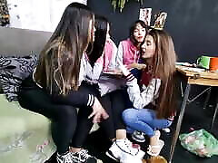 Spit Swallow riding dildo squirting butt cutie socks Extreme - by Top Babes