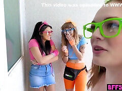 Bisexual Young Babe Babysitters Have Some Fun - Serena Santos, Samantha Reigns And Angel Youngs