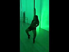 Pinay Pole Dancing with Heels and doing Aerial Hoops