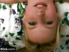 A hot, busty blonde rides his small cock like there&039;s no tomorrow