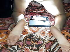 I caught my girlfriend making a porn video and started masturbating with her at the same time