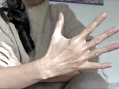 Lady Victoria Valente - Cashmere Knit Outfit, Beautiful Hands, Short Fingernails, Close-ups, JOI