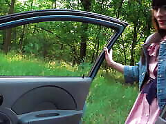 Hot Baby hitchhikes,she pays for the ride with her tiny PUSSY