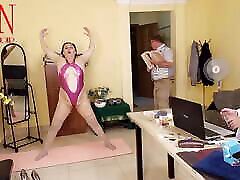 Yoga time in the office. Regina Noir. Scene 6