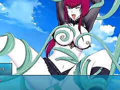 A monster with many cocks has fun with the pussy, ass and mouth of a beautiful girl. triple penetrat