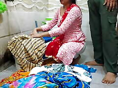 Bhabhi Fucked While Washing Clothes in the Bathroom Risky Outdoor