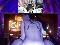 POV Widowmaker Riding, Chun-Li Fucking Ryu, Thighjob Cock Ride, Bald Pussy Black Widow Fucking
