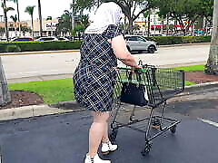 Big Juicy Ass eva tott BBW SSBBW Wife in Car Playing with and Finger Fucking with Panties to the Side in Car Outdoor Parking Lot