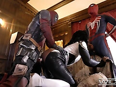 Superhero threesome. xvideo you tube hd and spiderman fuck lusty Ebony Monica Rambeau