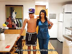 Physiotherapist Salome Gil gives me a massage and receives my semen in her mouth - Danner Mendez