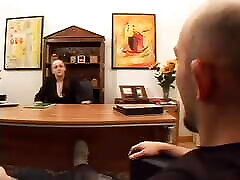 Guy gets his cock, balls, and jerk of bus licked by hot female attorney in tube malaysian hijab office