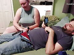 She Makes Him Cum with a Toy