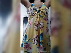 The TEEN 18 with perfect tits gets completely naked. Real homemade video