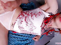 MY HORNY GIRLFRIEND IN CORSET LOVES GETTING HER TINY HOLE FUCKED