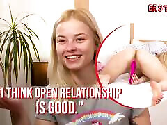 Ersties - Cute Blonde Babe From Ukraine Uses a Vibrator To Satisfy Her Desires