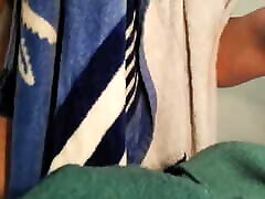 Big Booty Cougar Fresh Out of the Shower Drying Her Fat Ass off & Shaking It for Me!