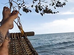 Slut from the beach with a perfect pussy ends up in my hotel room with a creampie POV