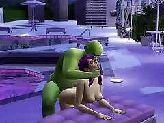 SIMS HORNY OGRE POUNDING anal gangbang slut SLUT BY THE POOL LOOP