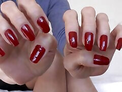 Long Natural Red Fingernails, JOI Lady Victoria Valente
