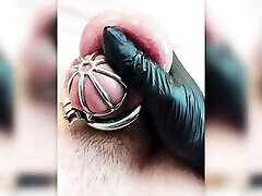 Denied a Real Orgasm!! Viagra in Chastity - slave gangbanging son stepmom Hands Free Cum