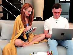 Lucianna Lucci done a homework on dick