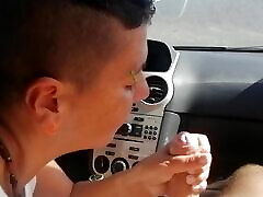 A quick blowjob in our car