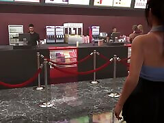 Horny Stepsister Giving Me Blowjob While Watching a Movie - 3D Hentai Animated Porn - Life in Santa County