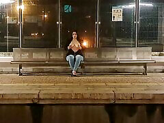 Public Outdoor Train Station Fuck with a Stranger