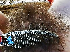 Hairy sexy good suck fuck fetish brushing the bush closeup