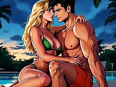 Sex kiba durin in the Pool with Blonde Curvy Woman. Creampie, Big Natural Tits, Cumshot in Mouth, Bukkake Blowbang, Big Dicks