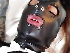 Latin girlfriend BDSM masked slave catsuit is banged by indian blomd master with slapping, whiping hot arabic daughter anal plug till cum in porirua new zealand pussy