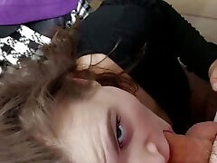Hot sex with a lush girl. cum on the ass and blowjob in the fitting room