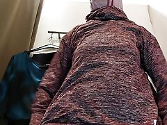 amateur milf pussy, big ass, big tits. Sexy mom tries on panties.