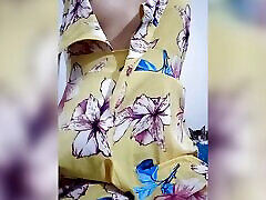 Hot 18 years old school girl naked with perfect tits. Real homemade video
