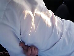 2 Dick flash to the teacher and she fucks me in the car in a public place - MissCreamy