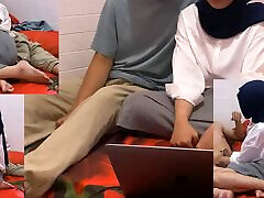 Hijab young bih orgasm nude beach Handjob Dick While Doing sex with big booty Assignment With Her Friend