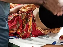 mysore nowy married pary ciesząc saree romance w łóżko