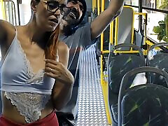Student taking pervert&039;s thigh on the bus