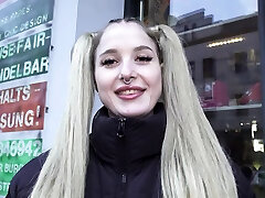 GERMAN SCOUT - Big Dick Anal Sex Casting for Pigtails Teen