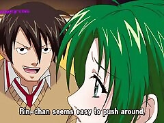 Cannot Decide who gets the Cum - Hot Threesome with Two sife first anal Hentai Girl - SUB