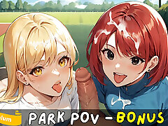 wytrysk na twarz w publicznym parku-blondynka, ruda, shoolgirl teen