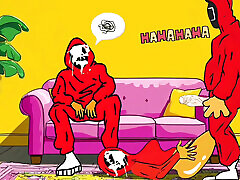 Cuckold Squid Games. Animated Parody of the Squid Game Cartoons Animation