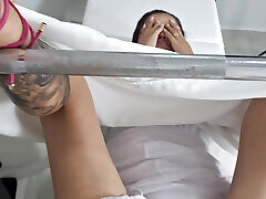 Groom takes bride to the naughty doctor and doesn&039;t realize that gynecologist was a bastard!