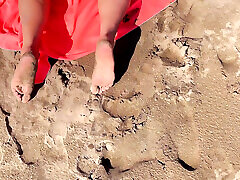On the beach, my cuckold licks my On the beach, my cuckold licks my