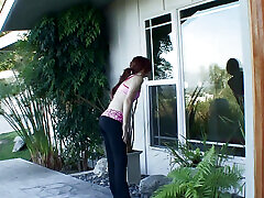 Redhead is really upset that her stepsister got fucked and goes for some revenge sex
